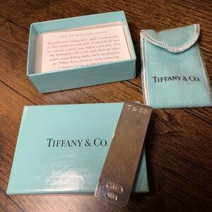 Tiffany & Co. Sterling Silver money clip with Box